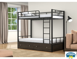 Двухъярусная кровать Валенсия Черный ящики венге Томск