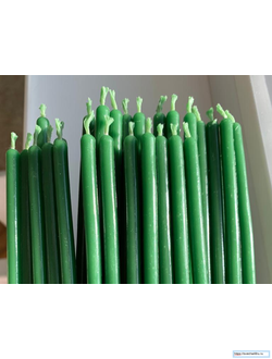 Свеча светло-зеленая №20 (3 часа горения).