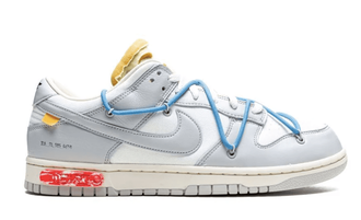 Nike SB Dunk Off White x (Белые с серым) фото