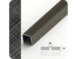 П-образный разделительный профиль из нержавеющей стали AISI 304 Лука ПП 01-10 кросс-брашинг графит