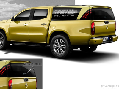 Металлический кунг Sammitr TL1 для Mercedes X-class, с боковыми глухими окнами, от AVENGERURAL.RU