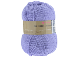 Пряжа Мериносовая (Пехорка) Состав: 50% мериносовая шерсть, 50% акрил. Вес мотка 100 г, Длина нити 200 м. цвет  сирень