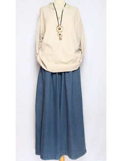 Рубашка вельветовая "СТОЙКА ПУГОВИЦЫ" св.бежевая р.46-52