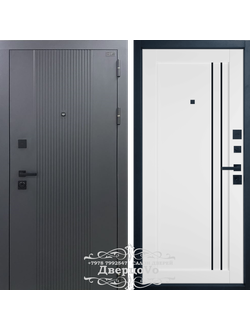 ВФД (VFD) ВЛАДИМИРСКАЯ ФАБРИКА ДВЕРЕЙ/ BALANCE Twin. ATUM PRO 33/ ЭКОШПОН Sharkskin - Emalex Ice + ЧЕРНОЕ СТЕКЛО/ ТОЛЩИНА 112 мм/ ТРИ КОНТУРА/ МИНЕРАЛЬНАЯ ПЛИТА