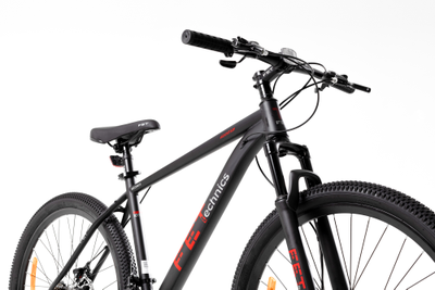 Велосипед FET technics 27,5" black-red (21 скорость, Shimano, дисковые тормоза)