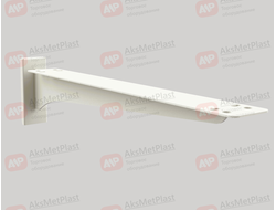 W-2253S Полкодержатель прямой под полку сквозной L=300 мм цвет белый