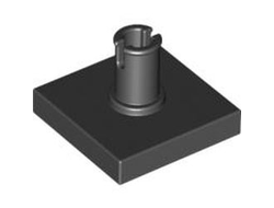 Tile, Modified 2 x 2 with Pin, Black (2460 / 246026 / 4258354 / 6313191)