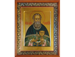 Иоанн (Иван, Иоан) Кронштадтский, Святой Праведный, иерей. Рукописная икона.
