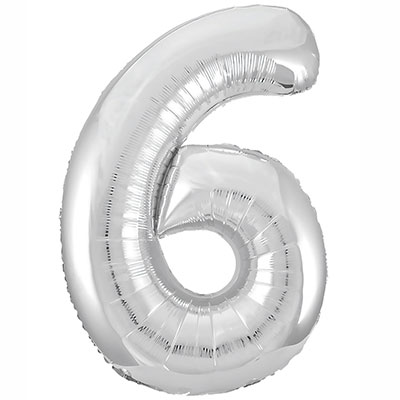 Фольгированный шар Цифра серебро
