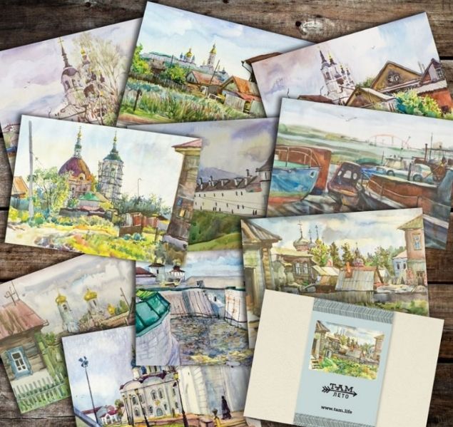 набор почтовых открыток