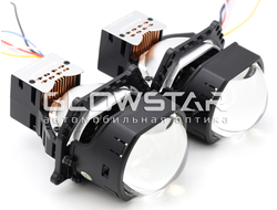 Aozoom BiLed+Laser AAPD 17L с лазером (прямоугольные) 61W/77W, 12V, 6 Поколение, 3.0 дюйма (комплект, 2шт)