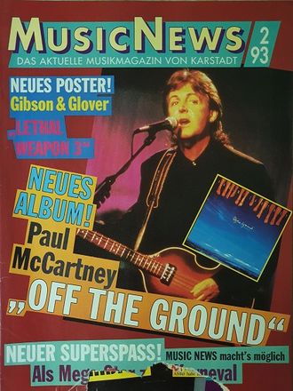 Music News Magazine February 1993 Paul McCartney, Иностранные музыкальные журналы, Intpressshop