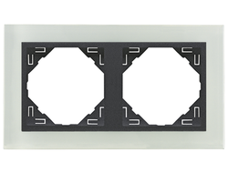 Efapel 90920 TCS, Рамка 2 поста, стекло/серый