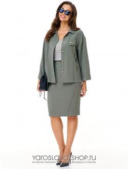 Модель: 2861.Стильный костюм в деловом стиле, состоит из жакета и юбки