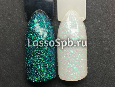 Иридисцентный глиттер блестки Ирис Радужный Зеленый 0,15 мм