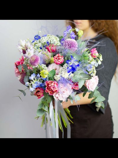 Воздушный букет с ковылем