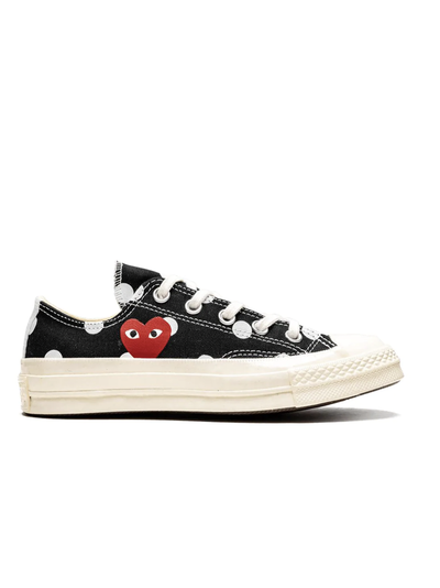 Converse Play Comme Des Garcons  с сердечком черные в горошек низкие 157248C
