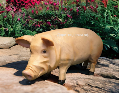 Свинья - символ изобилия и удачи 45*110см  8кг   полистоун Россия 8599/012365*