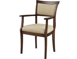 Стул Мадрид с подлокотниками, размер 580х570х930 посадка: 450 мм, тон массива и обивка на выбор