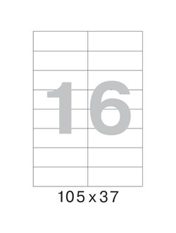 Этикетки самоклеящиеся Office Label 105х37 мм/16 шт. на листе А4 100 листов в упаковке