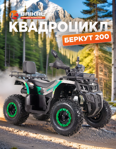 Квадроцикл BAIKAL БЕРКУТ 200 зеленый