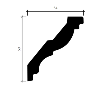 Карниз 1.50.288 - 59*54*2000мм