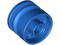 Wheel 18mm D. x 14mm with Pin Hole, Fake Bolts and Shallow Spokes, Blue (55981 / 6369689)