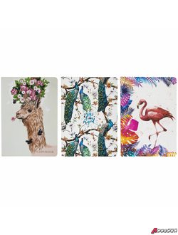 Тетради 40 л. в клетку обложка SoftTouch, НАБОР 3 шт., бежевая бумага 70 г/м2, сшивка, А5 (147×210 мм), SUMMER, BRAUBERG. 403793