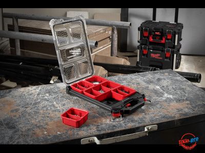 Тонкий компактный органайзер Milwaukee PACKOUT 4932471065