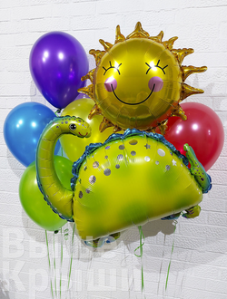 Сет "Весёлый динозаврик" (7 шариков)