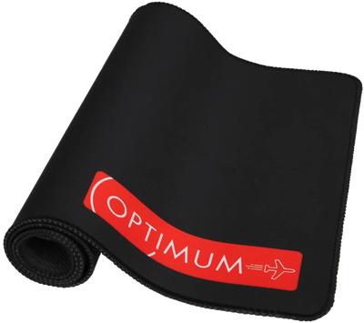 Большой игровой коврик для мыши Optimum, черный с логотипом
