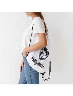 Рюкзак  белый "Мяч рисованный"