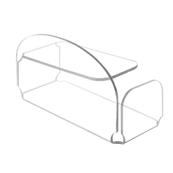 Прозрачная визитница ARC FORM из оргстекла с изогнутым дизайном, настольная подставка для визиток