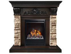 Электрокамин Бронкс LUX BL с очагом 3D Olympic