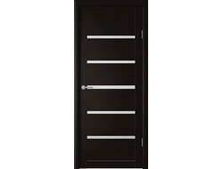 Межкомнатная дверь Вена кипарис темный, стекло мателюкс