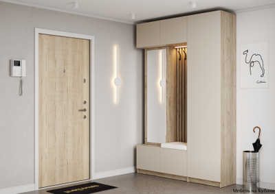 БОСТОН прихожая модульная ЛДСП  Дуб Крафт серый / Кашемир