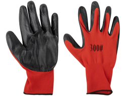 Перчатки трикотажные маслобензостойкие с нитриловым покрытием для точных работ, цвета в ассортименте, 12478