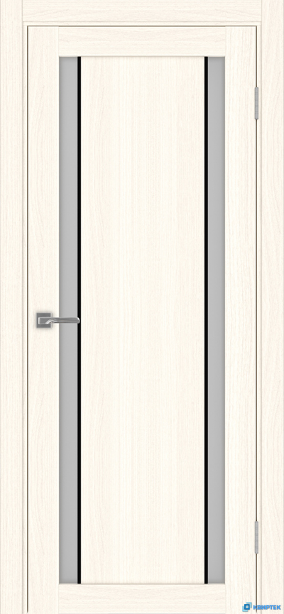 Дверь царговая экошпон Турин 522АПС.212 Ясень светлый молдинг чёрный SB в Челябинске | КВИРТЕК