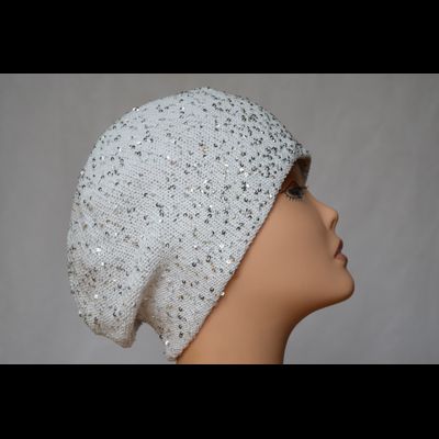 Берет с пайетками летний Vizio Италия S A 4 белый