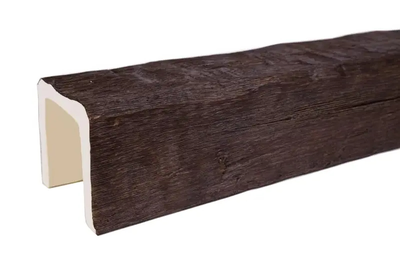 Декоративная балка из полиуретана Country Decor (UNIX) рубленая Б4 (230х205) тёмный дуб