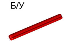 ! Б/У - Technic, Axle  6L, Red (3706 / 4191526 / 6130002) - Б/У