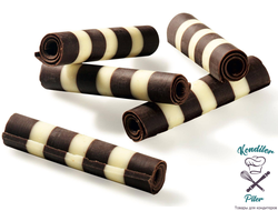 Шоколадное украшение "Твистер темный с белым", 1,5 кг