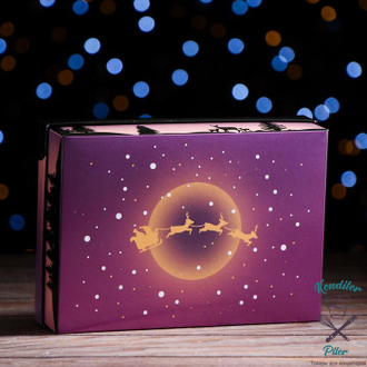 Подарочная коробка сборная "Звездная ночь", 21 х 15 х 5,7 см