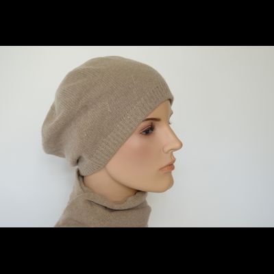 Кашемировый берет женский Vizio Италия 9000 В бежевый