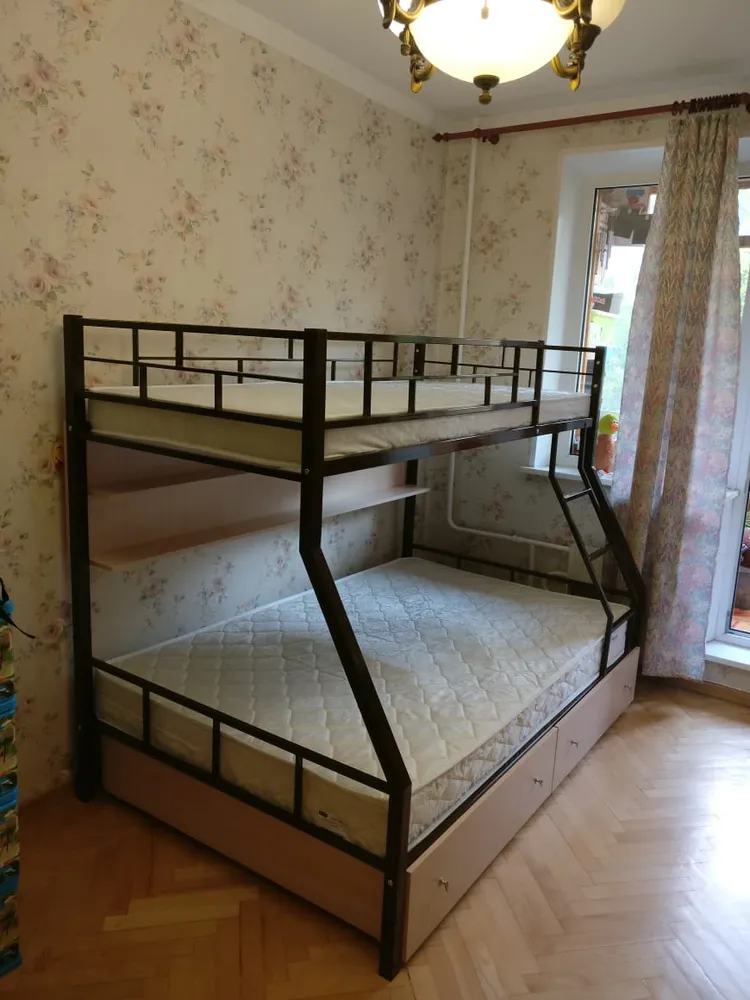 Двухъярусная кровать Раута черная