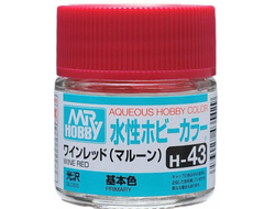 Mr. Hobby: Краска акриловая H43 "Wine Red Gloss"