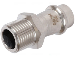 Переходник ROMMER ВПр-НР, 15х1/2 из нержавеющей стали прессовой