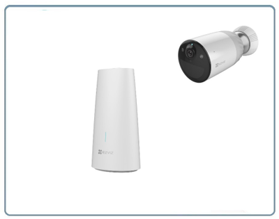 EZVIZ BC1 kit комплект - базовая станция DVR + 1 беспроводная автономная Wi-Fi видеокамера  с сиреной Full HD
