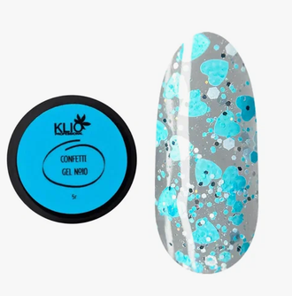 KLIO Гель с конфетти GEL CONFETTI 5г (банка) №10