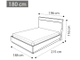 Кровать "luna" с подъёмным механизмом 180х200 см